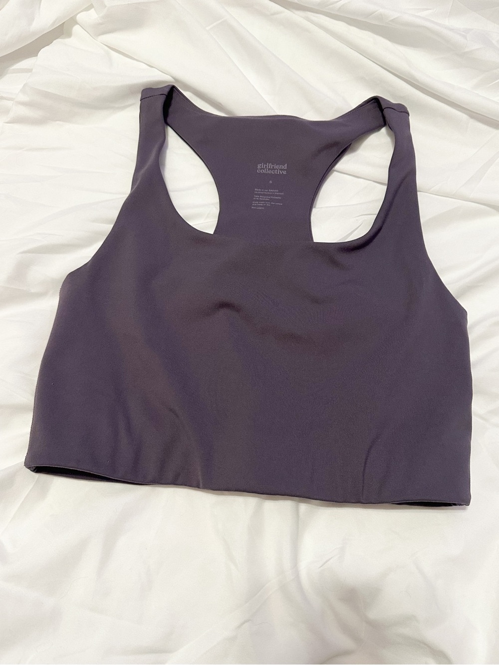 Girlfriend Collective Paloma Racerback Bra in Purple